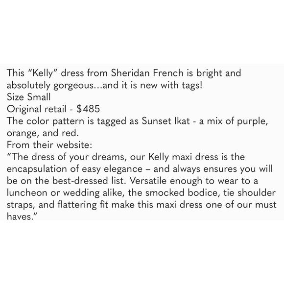 TUCKERNUCK Sheridan French Kelly Dress in sunset IKAT NWT size Small - Picture 6 of 7